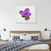 Pansy Wild Dark Paarse Canvas Print (Insitu (Slaapkamer))