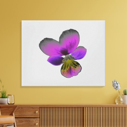 Pansy Wild Dark Paarse Canvas Print (Insitu (Woonkamer))