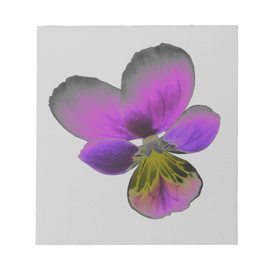 Pansy Wild Dark Paarse Notepad Notitieblok (Voorkant)