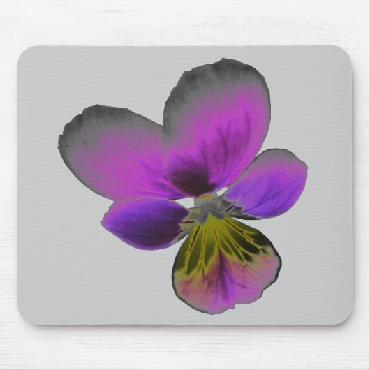 Pansy Wild Donkerpaarse Muismat (Voorkant)