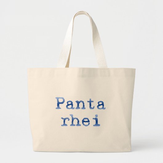 Panta rei "Alles stroomt" Grote Tote Bag (Voorkant)