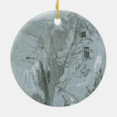 Pantalica uit de Uitzichten van Sicilië (krijt en  Keramisch Ornament (Achterkant)