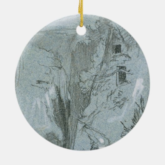 Pantalica uit de Uitzichten van Sicilië (krijt en Keramisch Ornament (Achterkant)