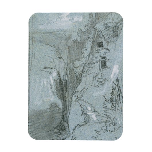 Pantalica uit de Uitzichten van Sicilië (krijt en Magneet (Verticaal)