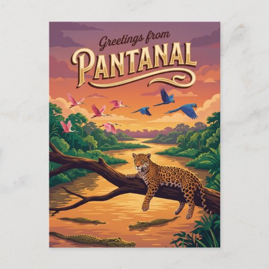 Pantanal Brazilië Briefkaart (Voorkant)