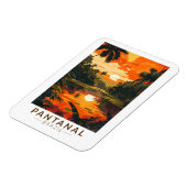 Pantanal Brazilië Zonsondergang Reizen Kunst Vinta Magneet (Linkerzijde)