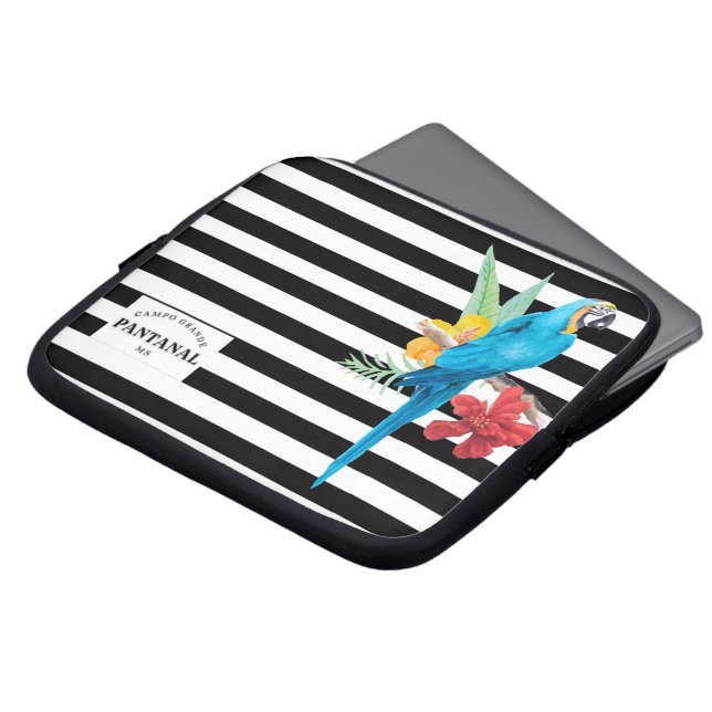 Pantanal Macaw Laptop Sleeve (Voorkant top)