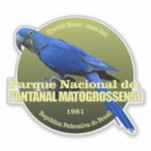 Pantanal Matogrossense NP (macaw) WT Sticker (Voorkant)
