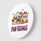 Pantasmas Funny Ghost Groovy Retro Halloween Grote Klok (Hoek)
