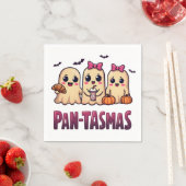 Pantasmas Funny Ghost Groovy Retro Halloween Servet (Insitu)