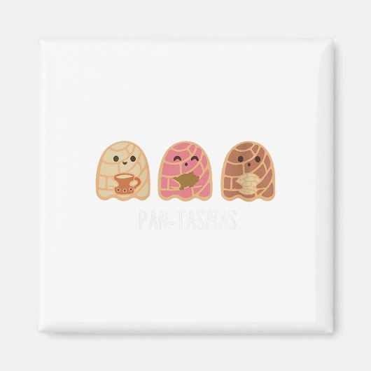Pantasmas Ghost Funny Spooky Conchas Mexicaanse Gh Magneet (Voorkant)