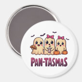 Pantasmas Grappige Geest Groovy Retro Halloween Magneet (Voorkant / Achterkant)