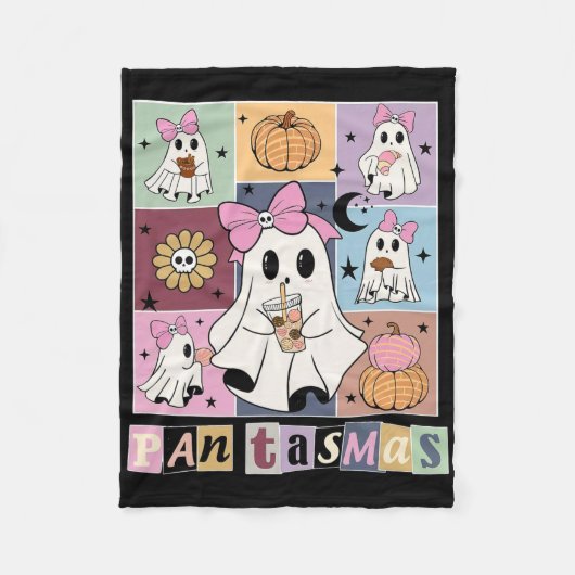 Pantasmas Mexicaanse Halloween Spooky Conchas C Fleece Deken (Voorkant)