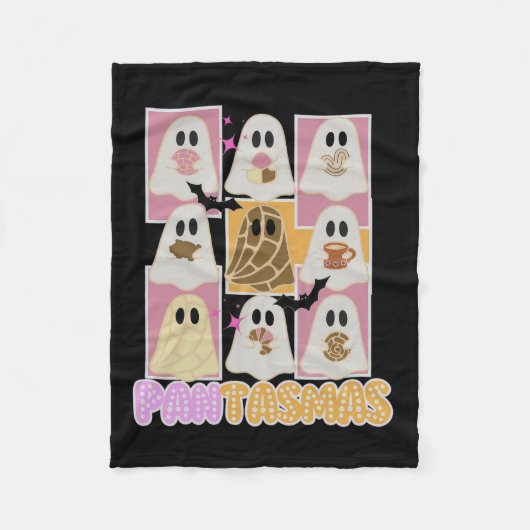Pantasmas Pan Dulce Ghost Spaans Mexicaans Hallowe Fleece Deken (Voorkant)