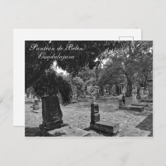 Panteón de Belén Blanco y Negro Briefkaart (Voorkant / Achterkant)