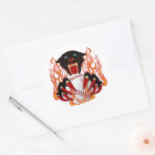 Panter-Baseball-1White-T-2 Ronde Sticker (Envelop)