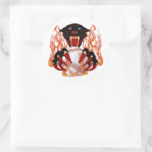 Panter-Baseball-1White-T-2 Ronde Sticker (Tas)