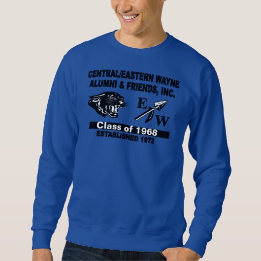 Panter en EW Royal Blue Sweatshirt (Voorkant)