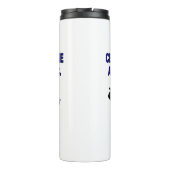 Panter en trendmatige eW White Thermal Tumbler Thermosbeker (Achterkant)