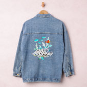 Panter Grouper Clown Vis Zoutwater Tropische Aqua Denim Jacket (Hangar)
