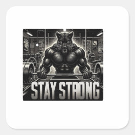 Panter Gym Vierkante Sticker