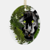 Panter in de afvoer. keramisch ornament (Rechts)