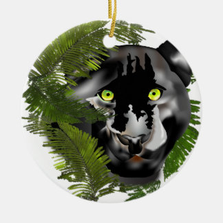 Panter in de afvoer. keramisch ornament