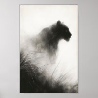 Panter in de Whispering Mist Abstract