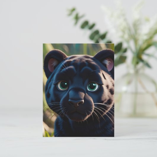 Panter in het Oerwoud Anime, Postcrossing Briefkaa Briefkaart (Staand voorkant)