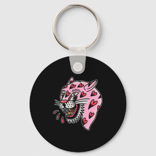 Panter Nk X Hart Liefde Traditioneel Premium Tri-b Sleutelhanger