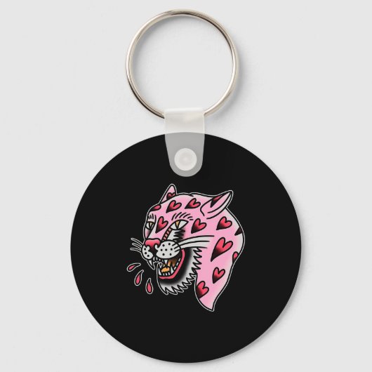 Panter Nk X Hart Liefde Traditioneel Premium Tri-b Sleutelhanger (Voorkant)