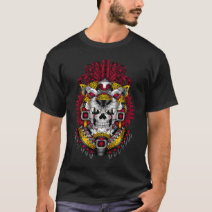 Panter Ocelot Quetzal Schedel Huichol Calavera Mex T-shirt