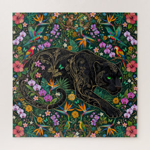 Panter op de loer Surrealistische jungle Legpuzzel