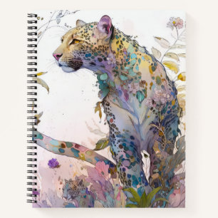 Panter Portret Dierlijke Schilderij Wildlife Fores Notitieboek