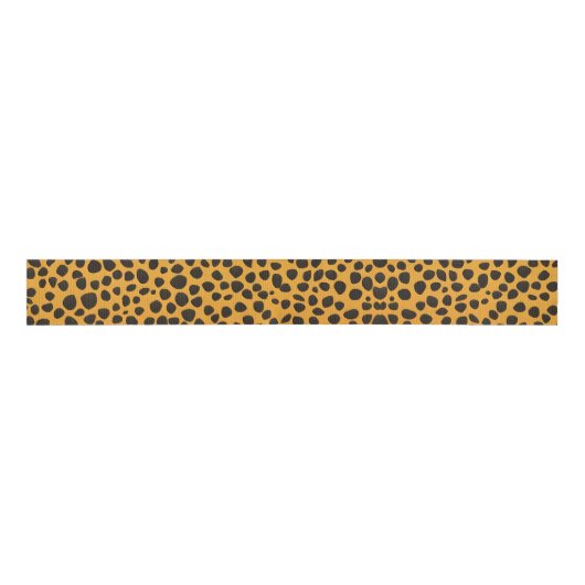 Panter Spots Dierlijke Huidpatroon Grosgrain Lint (Voorkant)