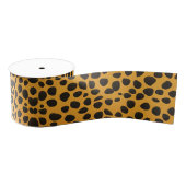 Panter Spots Dierlijke Huidpatroon Grosgrain Lint (Spoel)