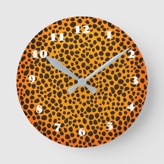 Panter Spots Dierlijke Huidpatroon Ronde Klok (Voorkant)