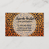 Panter Spots Dierlijke Huidpatroon Visitekaartje (Achterkant)