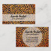 Panter Spots Dierlijke Huidpatroon Visitekaartje (Voorkant / Achterkant)