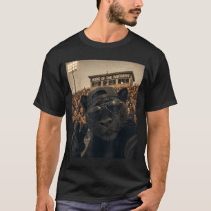 Panter Student Grappige Selfie Vintage Wedstrijd D T-shirt