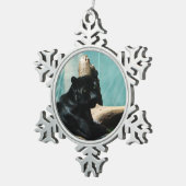 Panter Tin Sneeuwvlok Ornament (Rechts)
