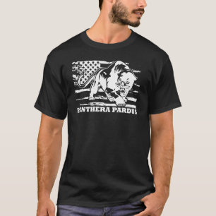 Panter Usa Vlag Panter Grote Kat T-shirt