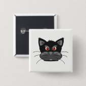Panter Vierkante Button 5,1 Cm (Voorkant /achterkant)