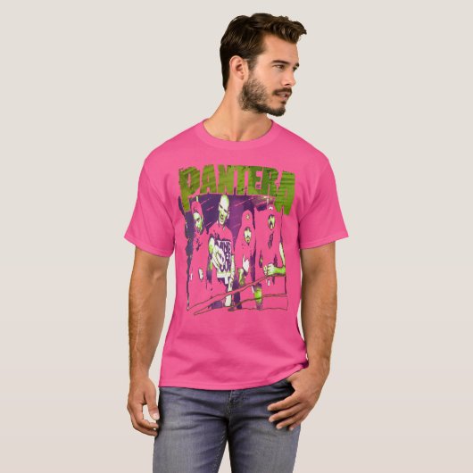 Pantera Officiële  Groep Schets T-shirt (Voorkant volledig)