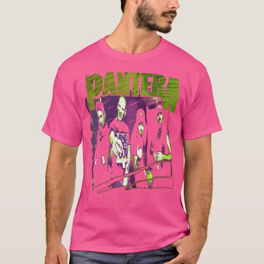 Pantera Officiële  Groep Schets T-shirt (Voorkant)
