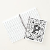 Panters Word Cloud 8.5" x 11" spiraal Notitieboek (Binnen)