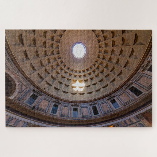 Pantheon binnenste plafond met gat, Rome, Italië Legpuzzel (Horizontaal)