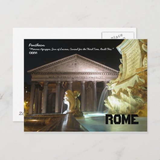 Pantheon Briefkaart (Voorkant / Achterkant)