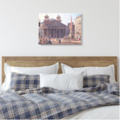 Pantheon en Piazza della Rotonda in Rome, Italië Canvas Afdruk (Insitu (Slaapkamer))