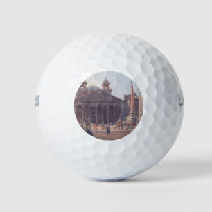 Pantheon en Piazza della Rotonda in Rome, Italië Golfballen